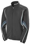 Womens 2-Color, Full Zip, Angled Pockets, Sports Jacket BLACK/SLATE/WHITE Primary