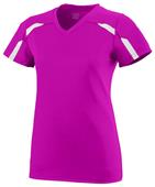 Augusta Sportswear Ladies Avail Jersey 1002 POWER PINK/WHITE Primary