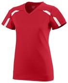 Augusta Sportswear Ladies Avail Jersey 1002 RED/WHITE Primary