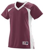 Augusta Ladies Girls Victor Replica Jersey DARK MAROON/WHITE Primary