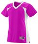 Augusta Ladies Girls Victor Replica Jersey POWER PINK/WHITE Primary