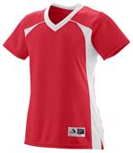 Augusta Ladies Girls Victor Replica Jersey RED/WHITE Primary