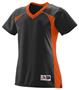 Augusta Ladies Girls Victor Replica Jersey BLACK/ORANGE Primary