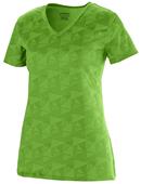 Augusta Ladies Elevate Wicking T-Shirt 1792 LIME/BLACK PRINT Primary