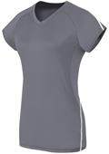  Women / Girls Short Sleeve Volleyball Jersey GRAPHITE/WHITE Primary