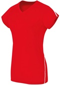  Women / Girls Short Sleeve Volleyball Jersey SCARLET/WHITE Primary