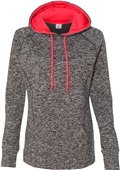 J America Ladies Cosmic Poly Fleece Hoodie