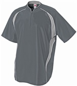 A4 Polyester 1/4 Zip Baseball Batting Jacket GRAPHITE Pocket