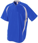 A4 Polyester 1/4 Zip Baseball Batting Jacket ROYAL Pocket