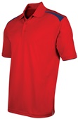 Tonix Men's Motivator Polyester Polo Shirt 1520 SCARLET/NAVY Pocket