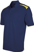 Tonix Men's Motivator Polyester Polo Shirt 1520 NAVY/VEGAS GOLD Pocket