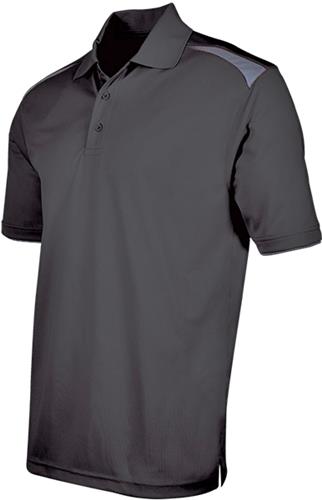 Tonix Mens Motivator Ultraknit Polo Shirt BLACK/GRAPHITE 