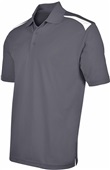 Tonix Men's Motivator Polyester Polo Shirt 1520 GRAPHITE/WHITE Pocket