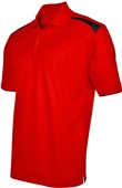 Tonix Men's Motivator Polyester Polo Shirt 1520 SCARLET/BLACK Pocket