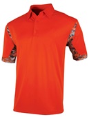 Tonix Men's Leader Digi Camo Polyester Polo Shirt 1530 ORANGE/DIGITAL ORANGE Pocket
