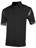 Tonix Men's Leader Digi Camo Polyester Polo Shirt 1530 BLACK/DIGITAL BLACK Pocket