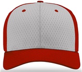 Richardson 495 Pro Mesh R-Flex Baseball Caps (ALTERN.) GREY FRONT PANEL/RED VISOR/RED BACK Front