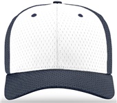 Richardson 495 Pro Mesh R-Flex Baseball Caps (ALTERN.) WHITE FRONT PANEL/NAVY VISOR/NAVY BACK Front