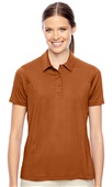 Team 365 Ladies Charger Performance Polo Shirt SPORT BURNT ORANGE Pocket