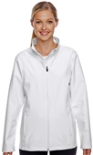 Team 365 Ladies Leader Soft Shell Jacket WHITE Pocket