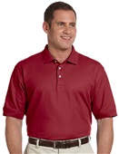 Devon & Jones Mens Pima Pique Short-Sleeve Polo BURGUNDY Pocket
