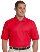 Devon & Jones Mens Pima Pique Short-Sleeve Polo RED Pocket