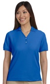 Devon & Jones Ladies Pima Pique Y-Collar Polo FRENCH BLUE Pocket