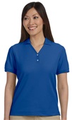 Devon & Jones Ladies Pima Pique Y-Collar Polo TRUE ROYAL Pocket