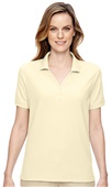 Devon & Jones Ladies Pima Pique Y-Collar Polo TRANSPARENT YELLOW Pocket