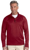 Devon & Jones Mens Stretch Tech-Shell 1/4 Jacket BURGUNDY HEATHER Pocket