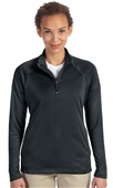 Devon & Jones Ladies Stretch Tech-Shell 1/4 Jacket BLACK Pocket