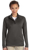 Devon & Jones Ladies Stretch Tech-Shell 1/4 Jacket DARK GREY HEATHER Pocket