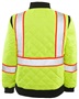 Game Sportswear The HI-Viz Quilted Jacket 1275 NEON LIME Back