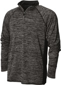 Baw Men's Dry-Tek 4 Runners 1/4 Zip Shirt BLACK Pocket