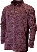Baw Men's Dry-Tek 4 Runners 1/4 Zip Shirt MAROON Pocket