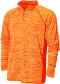 Baw Men's Dry-Tek 4 Runners 1/4 Zip Shirt ORANGE Pocket