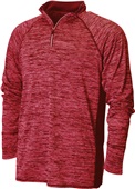 Baw Men's Dry-Tek 4 Runners 1/4 Zip Shirt RED Pocket