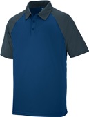 Adult 3-Button Sport Polo Shirt (AS - Navy or Orange) NAVY/SLATE Pocket