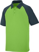 Augusta Sportswear Adult 3-Button Scout Sport Polo Shirt 5404 LIME/SLATE Pocket