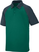 Augusta Sportswear Adult 3-Button Scout Sport Polo Shirt 5404 DARK GREEN/SLATE Pocket