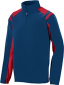 Augusta Sportswear 1/4 Zip Adult Doppler Pullover 3792 NAVY/RED Pocket