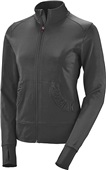 Womens, Front Pouch Pockets, Full Zip, Wicking, 4-Way Stretch  Jacket  BLACK Pocket