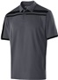 Adult 3-Button, 2-Color, Stretch Polo Shirt (AS,AM - Black & Royal) CARBON/BLACK Pocket