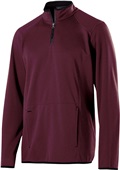 Adult 1/4 Zip Heathered Fleece Pullover  AS, AXS - Navy,Red,Black,Royal,Maroon) MAROON HEATHER Pocket
