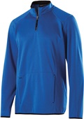 Adult 1/4 Zip Heathered Fleece Pullover  AS, AXS - Navy,Red,Black,Royal,Maroon) ROYAL HEATHER Pocket