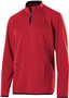 Adult 1/4 Zip Heathered Pullover Jacket Black,Maroon,Navy,Royal,Red) SCARLET HEATHER Pocket