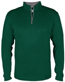 Badger Sport Adult/Youth 1/4 Zip Pullover Shirt FOREST/GRAPHITE Pocket