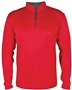 Badger Sport Adult/Youth 1/4 Zip Pullover Shirt RED/GRAPHITE Pocket