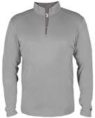 Badger Sport Adult/Youth 1/4 Zip Pullover Shirt SILVER/GRAPHITE Pocket