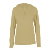 Badger Ladies' B-Core Long Sleeve Hood Tee VEGAS GOLD Front